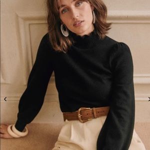 Sezane black sweater xs